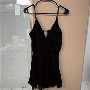 Blue Rain black romper